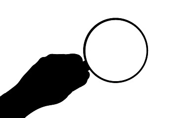 Image showing Magnifier Silhouette