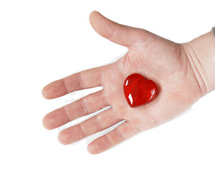 Image showing Heart on hand