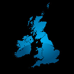 Image showing uk map blue divide
