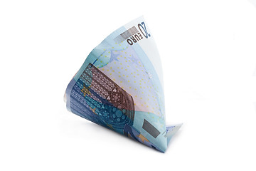 Image showing Bills euro rolled