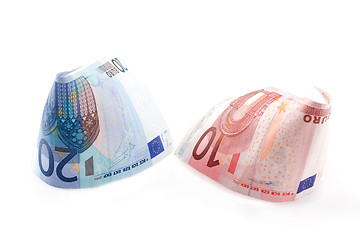 Image showing Bills euro rolled 6