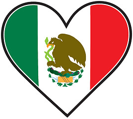 Image showing Mexico Heart Flag