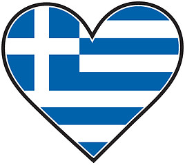 Image showing Greek Flag Heart