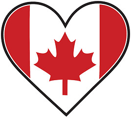 Image showing Canada Heart Flag