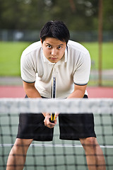 Image showing Asian tennis player