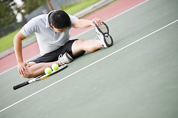 Image showing Asian male tennis player