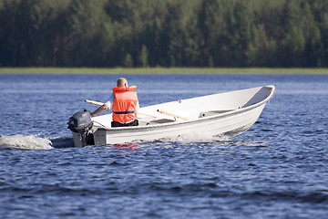 Image showing Grandpa Rides His New Boat
