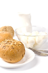 Image showing bread and mozzarella