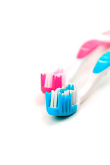 Image showing two toothbrushes