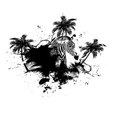 Image showing Palm Trees Grunge