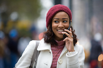 Image showing Woman On Her Cell Phone