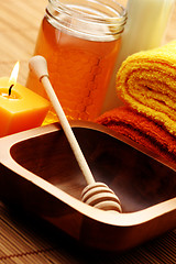 Image showing honey and milk spa