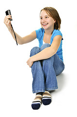 Image showing Girl taking self portrait