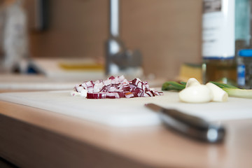 Image showing Chopped onions