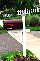 Image showing Red Mail Box