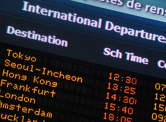 Image showing Airport information board