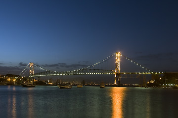 Image showing Bridge by night