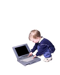 Image showing toddler and laptop #2