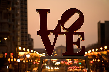 Image showing Famous Love sign in Philadelphia