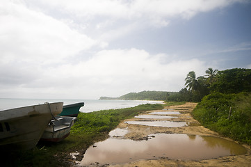 Image showing fishing boat corn island nicaragua
