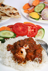 Image showing Chicken tikka masala meal vertical