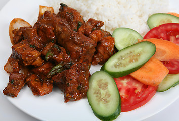 Image showing Beef chilli curry closeup