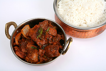 Image showing Beef chilli curry serving bowl