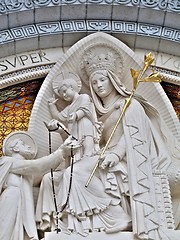 Image showing Lourdes Basilica entrance