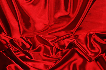 Image showing Elegant red satin background