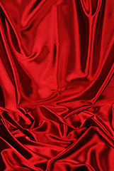 Image showing Elegant red satin background