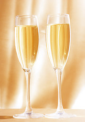 Image showing Two glasses of champagne