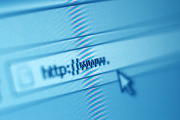 Image showing address bar on computer screen