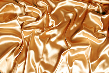 Image showing Elegant gold satin