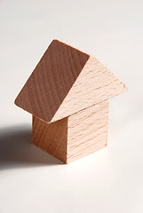 Image showing Wooden model of house