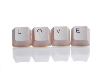 Image showing LOVE written with keyboard buttons