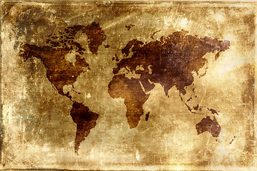 Image showing MAP OF THE WORLD