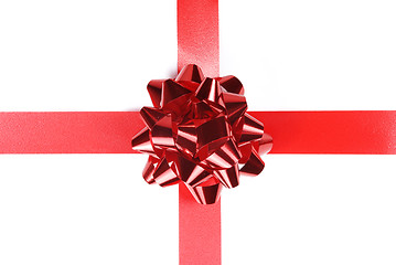 Image showing red holiday bow