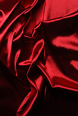 Image showing Elegant red satin