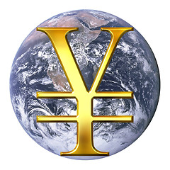 Image showing Yen over earth