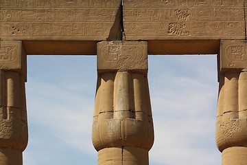 Image showing Antique colums in Luxor Temple