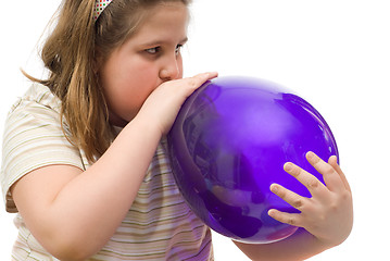 Image showing Blowing Up A Balloon