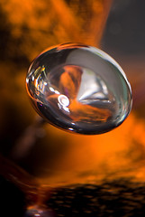 Image showing Bubble entraped in a glass paperweight