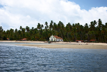 Image showing Church in a tropical beach in Brazil 