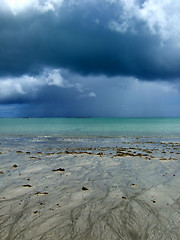 Image showing Storm in a tropical beach in Brazil 