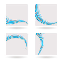 Image showing template blue swish