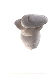 Image showing Balanced beach stones