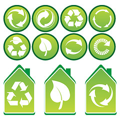Image showing Vector recycling icons