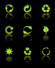 Image showing Vector recycling icons