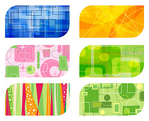 Image showing abstract retro business card backgrounds