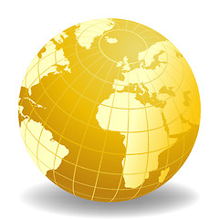 Image showing Globe of the World Europe and Africa